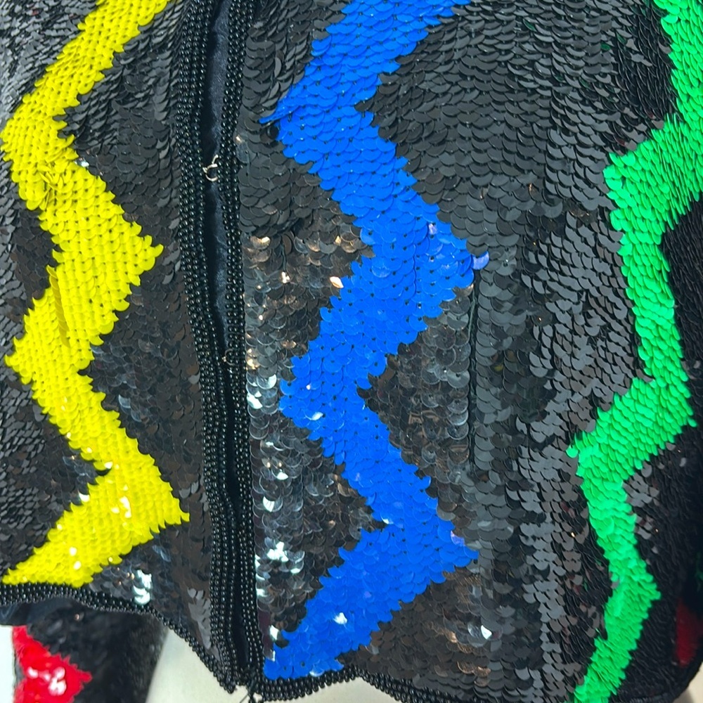 Colorful Sequin Zigzag Jacket - Picture 9 of 10
